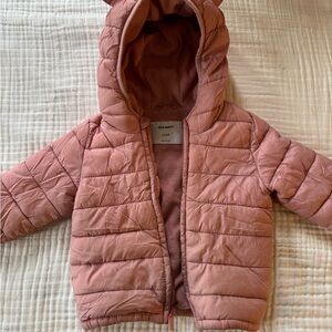 Old Navy Pink Puffer Jacket for Toddlers